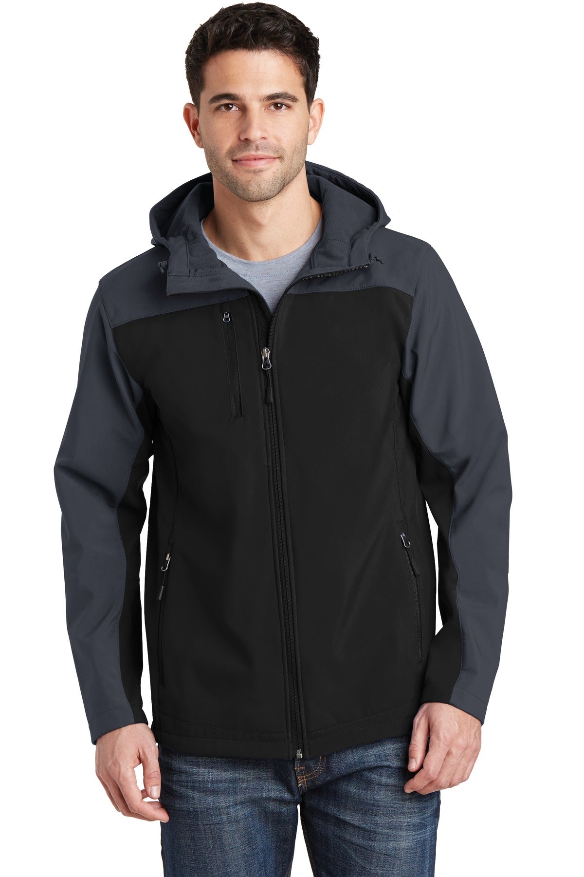 Port Authority Hooded Core Soft Shell Jacket. J335 (Choose Your Design)