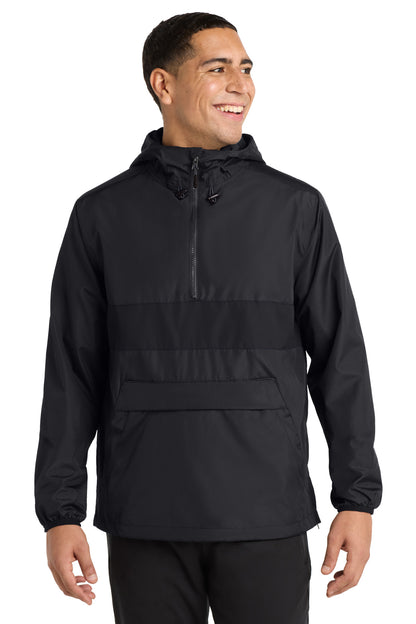 Sport-Tek Zipped Pocket Anorak. JST65 (Choose Your Design)