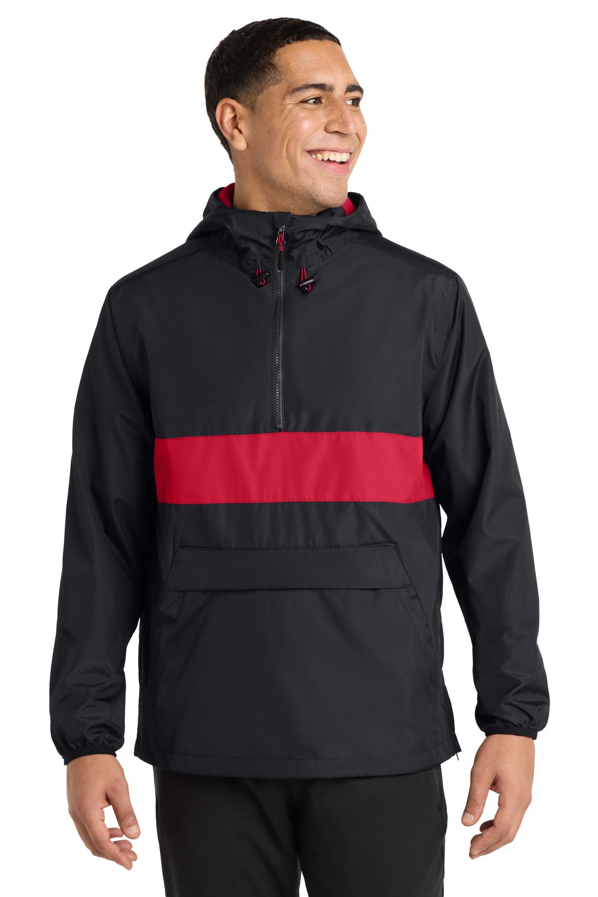 Sport-Tek Zipped Pocket Anorak. JST65 (Choose Your Design)