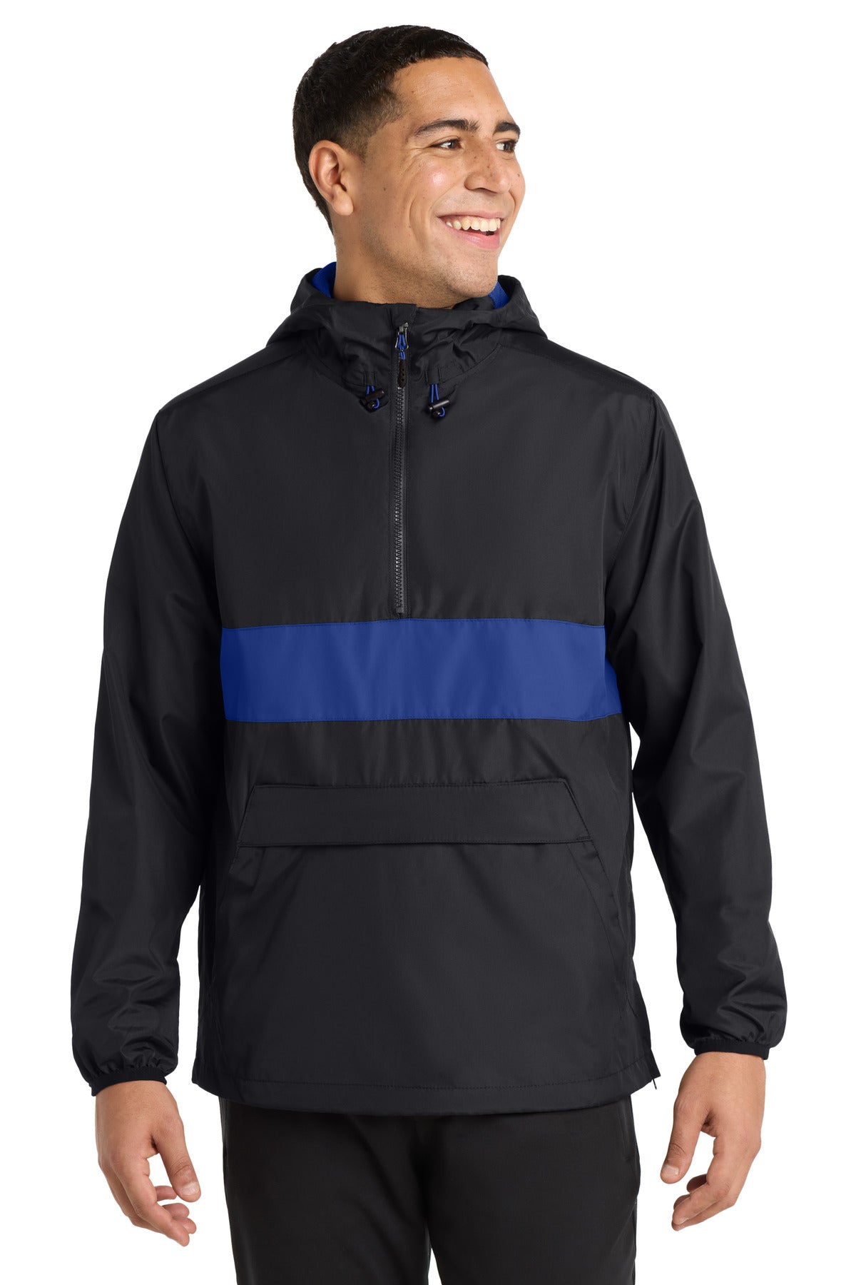 Sport-Tek Zipped Pocket Anorak. JST65 (Choose Your Design)