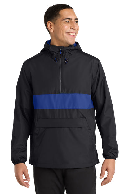 Sport-Tek Zipped Pocket Anorak. JST65 (Choose Your Design)