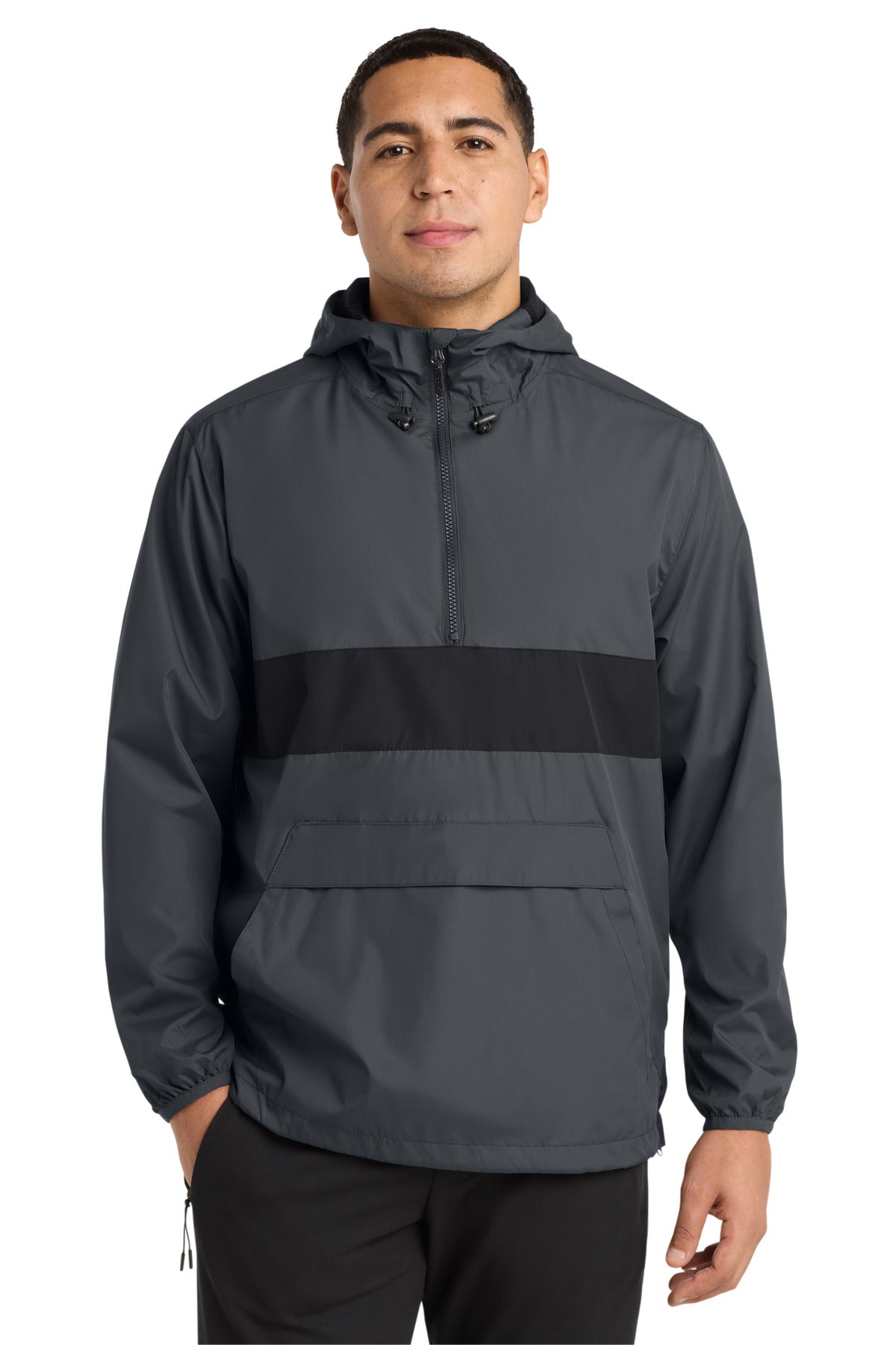 Sport-Tek Zipped Pocket Anorak. JST65 (Choose Your Design)