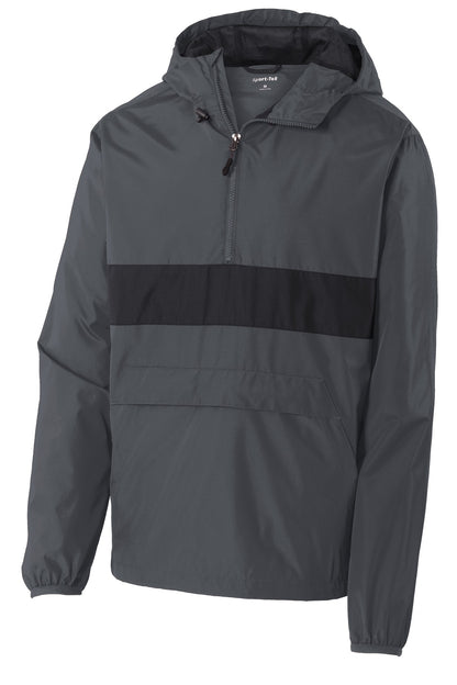 Sport-Tek Zipped Pocket Anorak. JST65 (Choose Your Design)