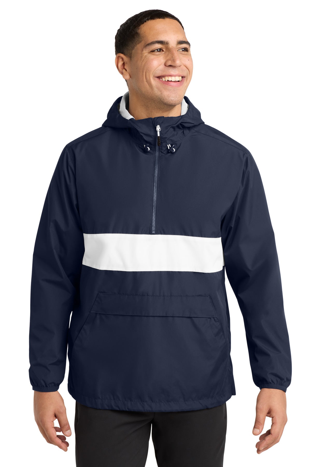 Sport-Tek Zipped Pocket Anorak. JST65 (Choose Your Design)