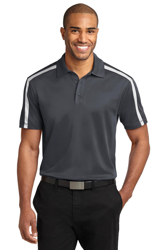 Port Authority Silk Touch Performance Colorblock Stripe Polo. K547 (Choose Your Design)