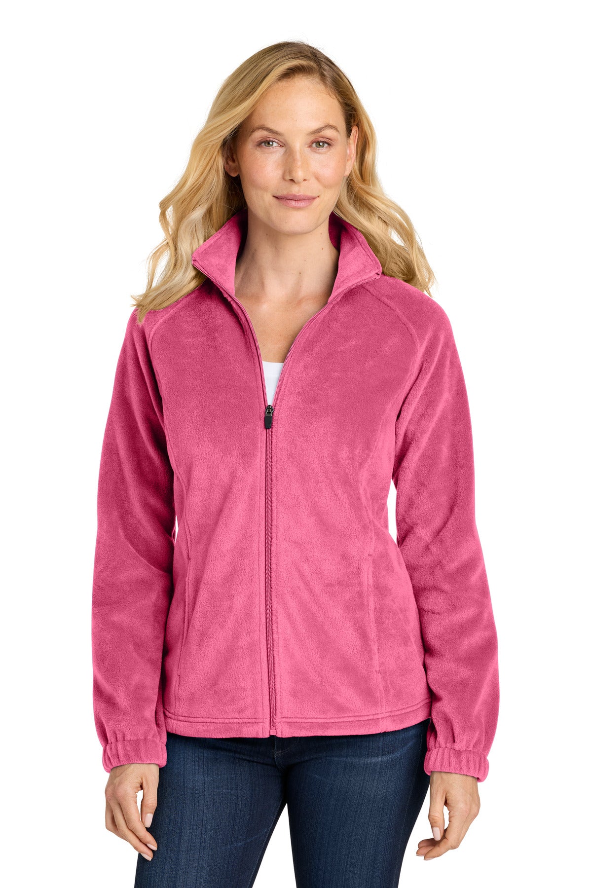 Port Authority Women's Plush Fleece Full-Zip Jacket. L190 (Choose Your Design)