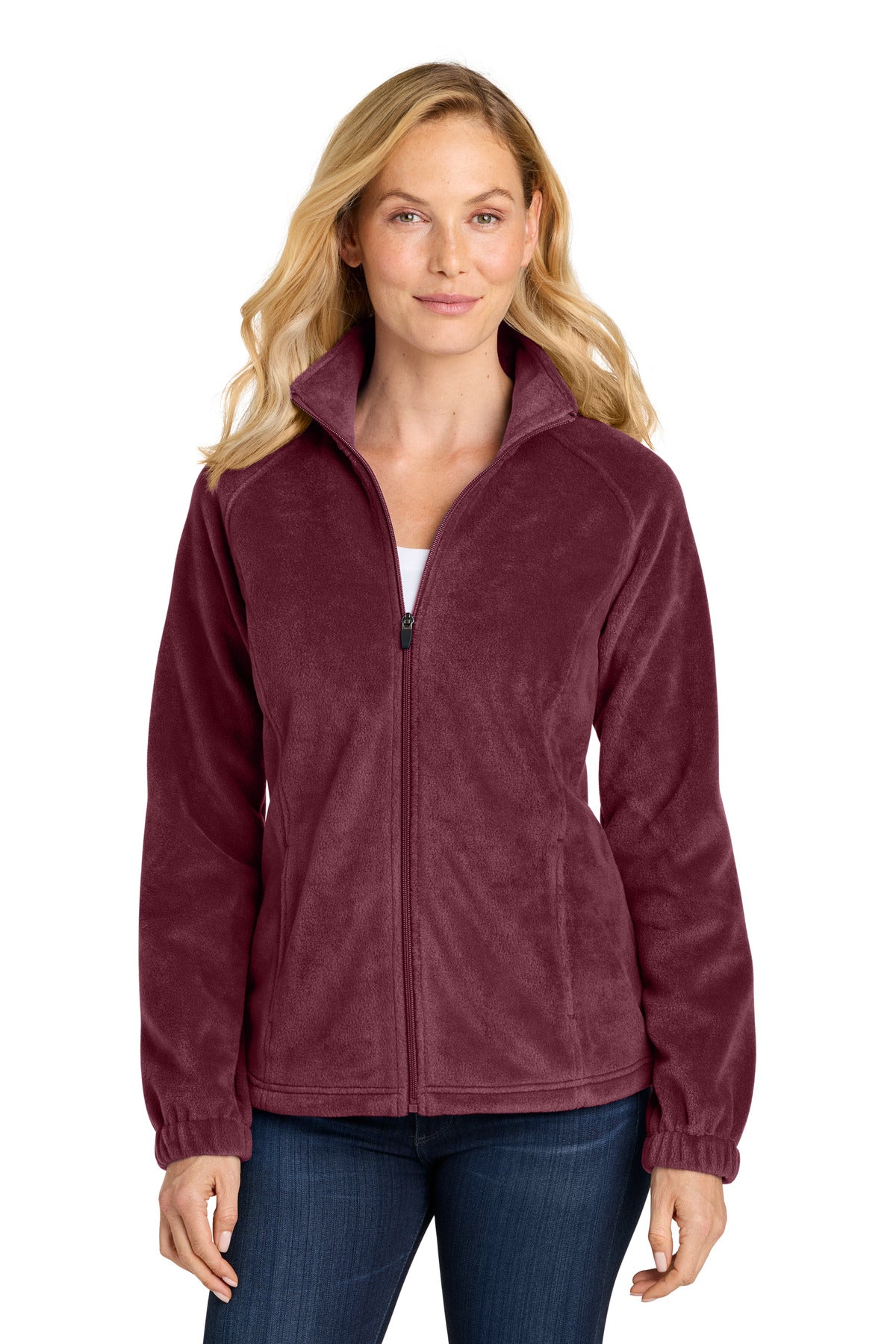 Port Authority Women's Plush Fleece Full-Zip Jacket. L190 (Choose Your Design)