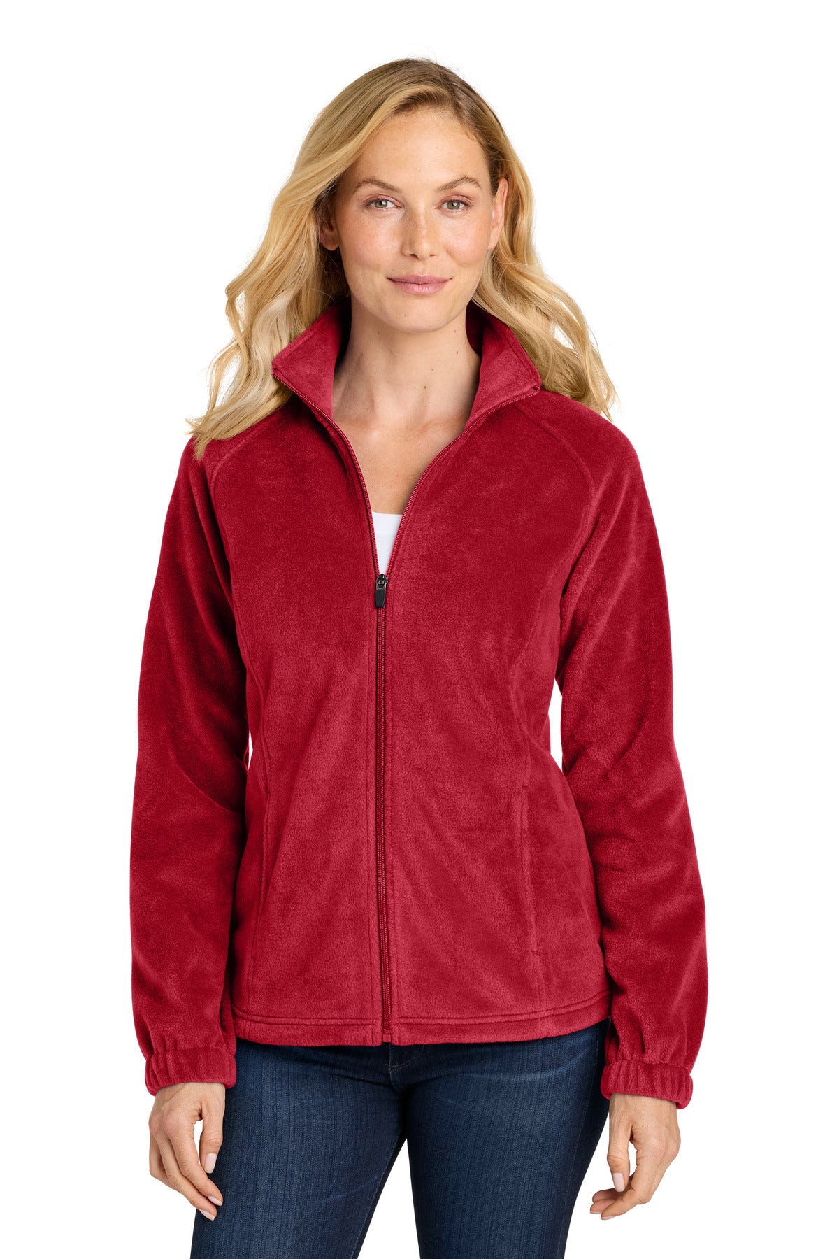 Port Authority Women's Plush Fleece Full-Zip Jacket. L190 (Choose Your Design)