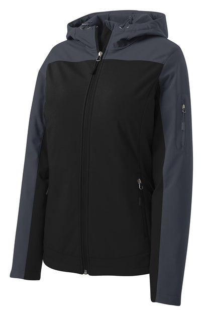 Port Authority Ladies Hooded Core Soft Shell Jacket. L335 (Choose Your Design)