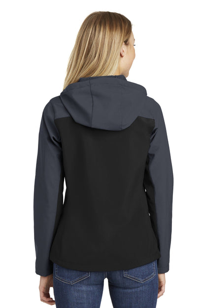 Port Authority Ladies Hooded Core Soft Shell Jacket. L335 (Choose Your Design)