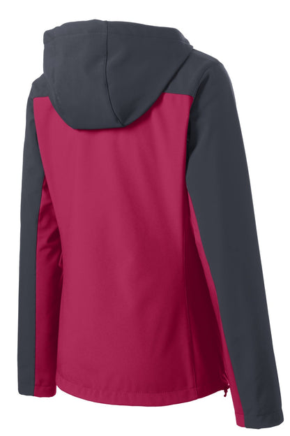 Port Authority Ladies Hooded Core Soft Shell Jacket. L335 (Choose Your Design)