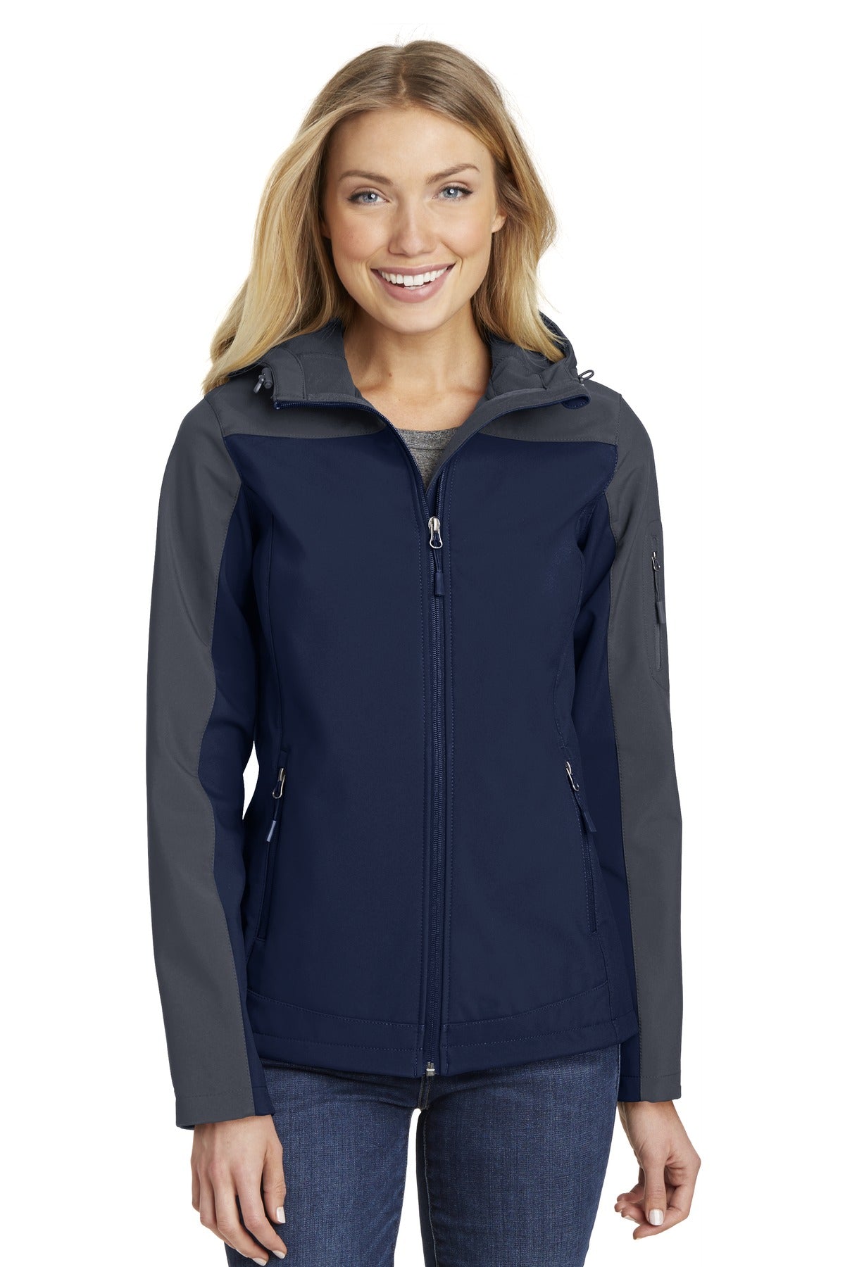 Port Authority Ladies Hooded Core Soft Shell Jacket. L335 (Choose Your Design)