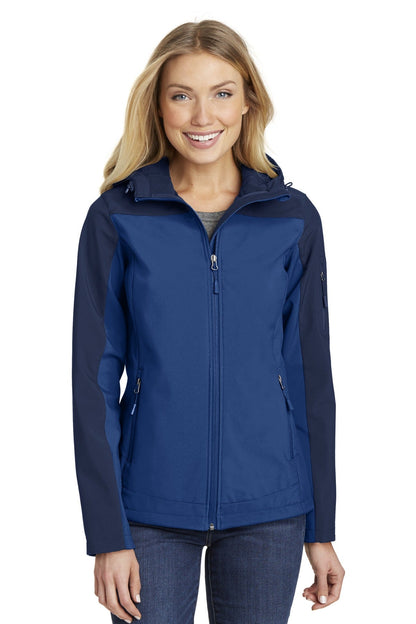 Port Authority Ladies Hooded Core Soft Shell Jacket. L335 (Choose Your Design)