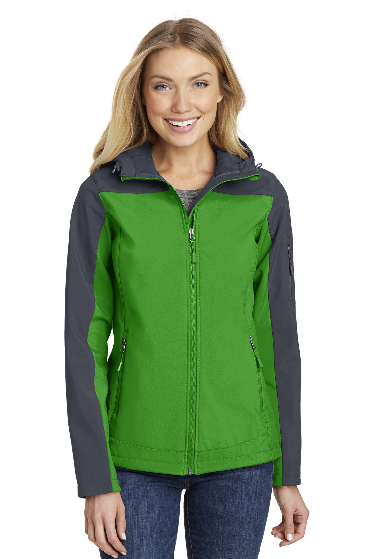 Port Authority Ladies Hooded Core Soft Shell Jacket. L335 (Choose Your Design)