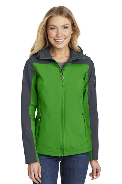 Port Authority Ladies Hooded Core Soft Shell Jacket. L335 (Choose Your Design)