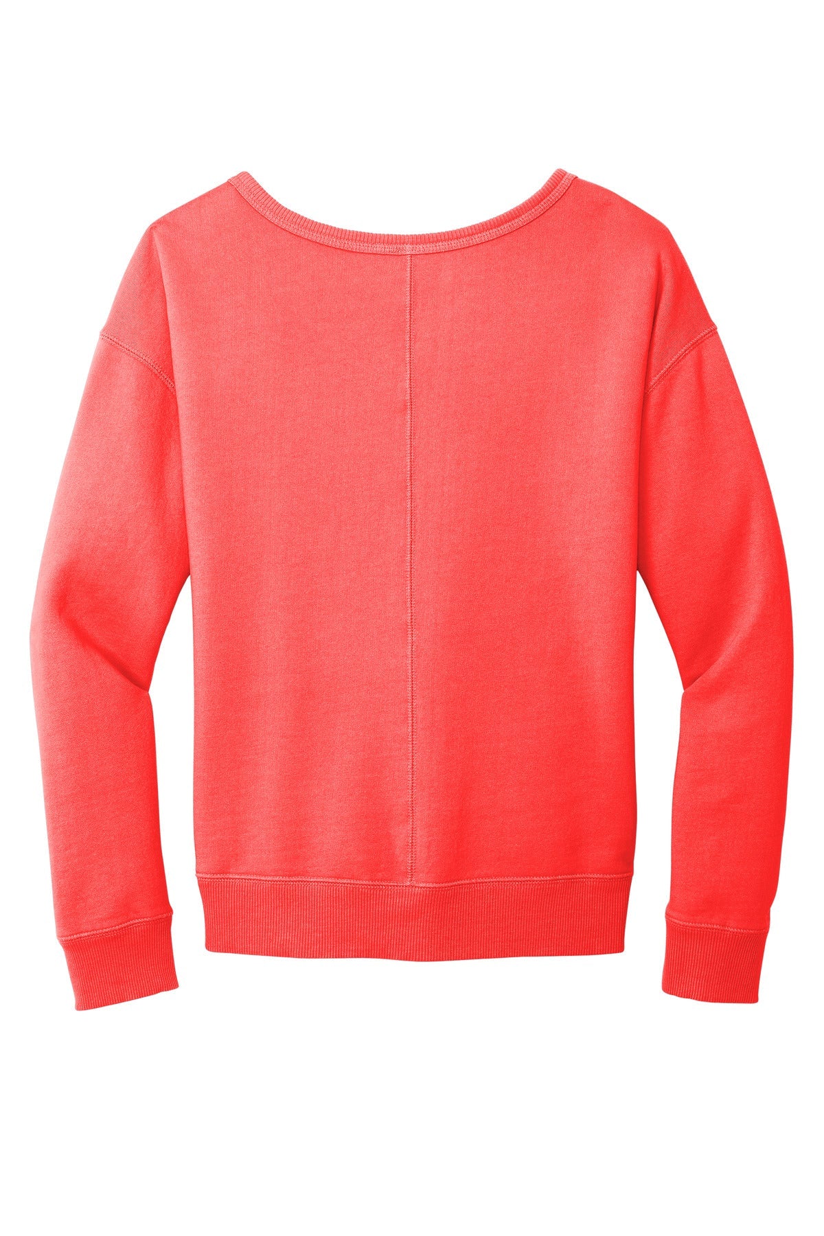 Port & Co Women's Beach Wash Garment-Dyed V-Neck Sweatshirt LPC098V (Choose Your Logo)