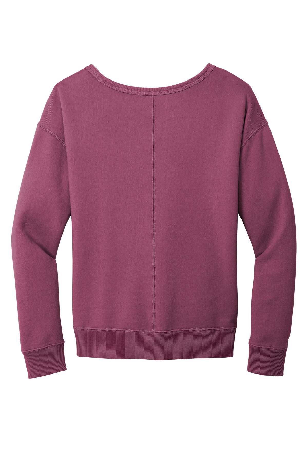 Port & Co Women's Beach Wash Garment-Dyed V-Neck Sweatshirt LPC098V (Choose Your Logo)