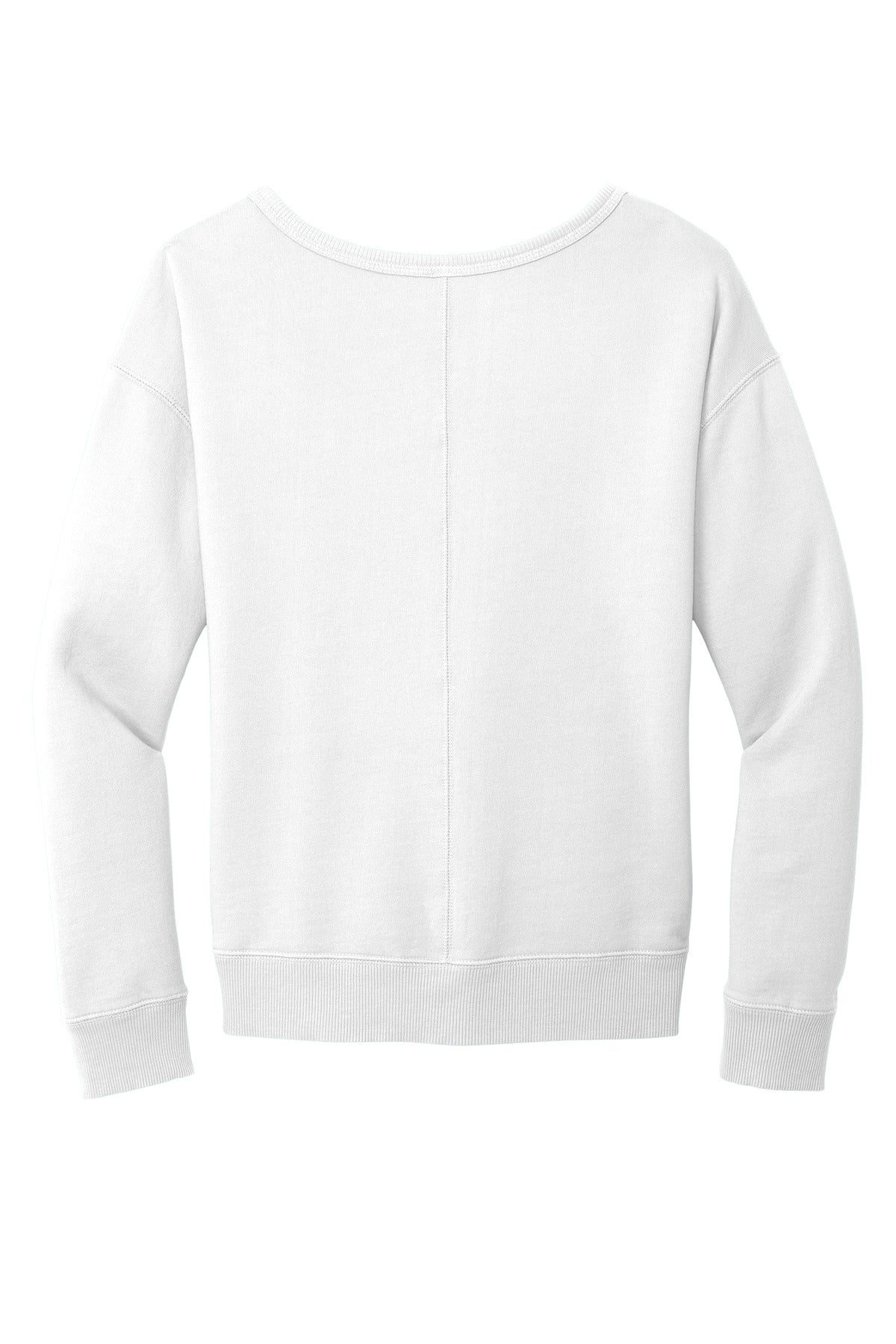 Port & Co Women's Beach Wash Garment-Dyed V-Neck Sweatshirt LPC098V (Choose Your Logo)