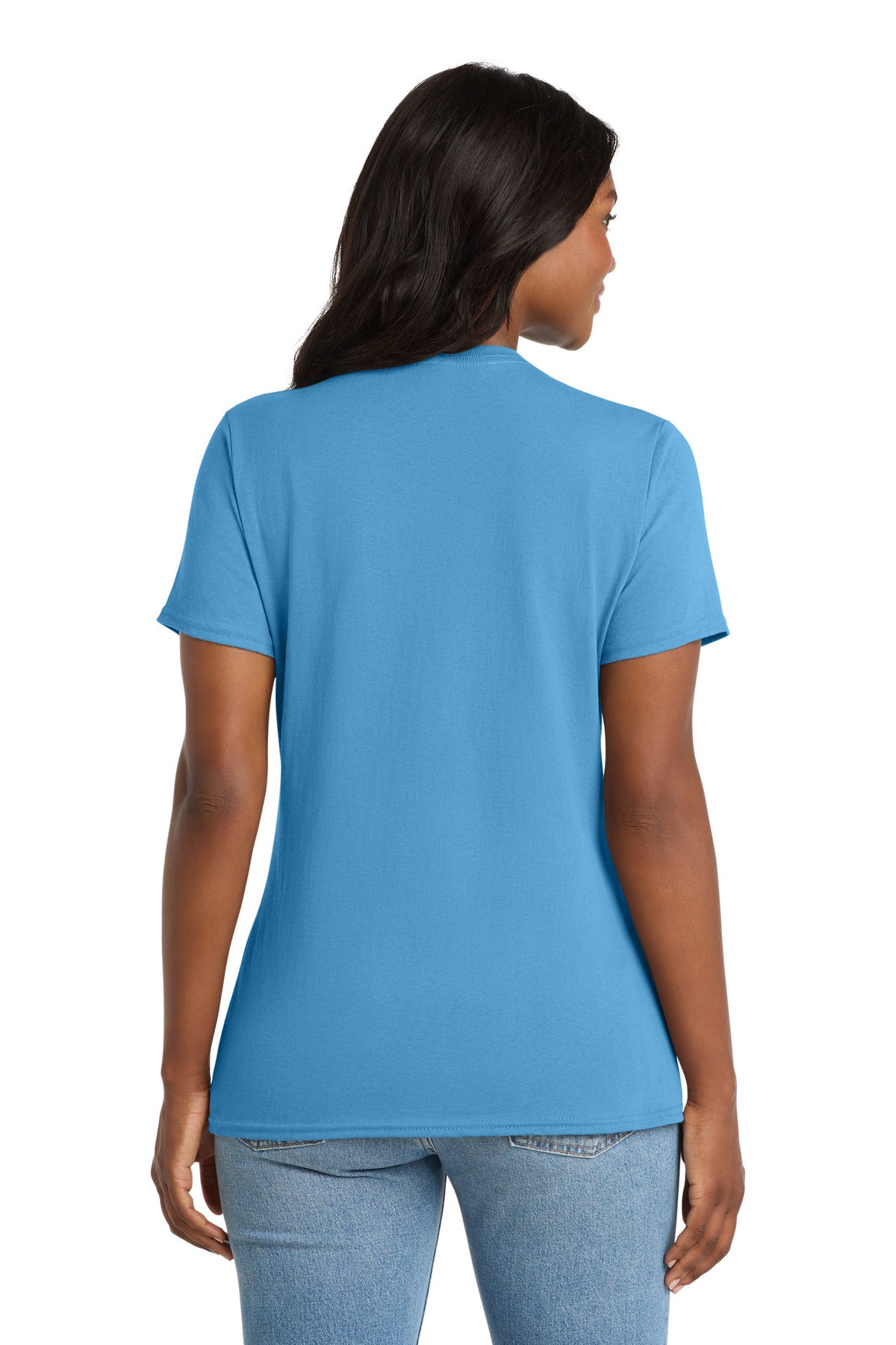 Port & Co Women's Core Cotton V-Neck Tee. LPC54V (Choose Your Design)