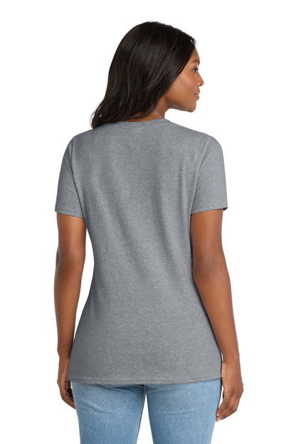 Port & Co Women's Core Cotton V-Neck Tee. LPC54V (Choose Your Design)