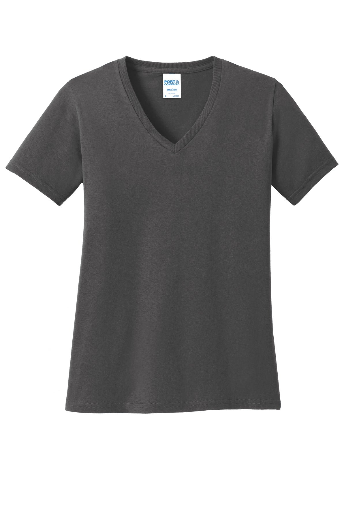 Port & Co Women's Core Cotton V-Neck Tee. LPC54V (Choose Your Design)