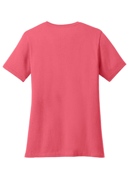 Port & Co Women's Core Cotton V-Neck Tee. LPC54V (Choose Your Design)