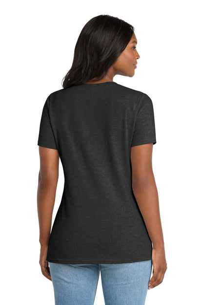 Port & Co Women's Core Cotton V-Neck Tee. LPC54V (Choose Your Design)