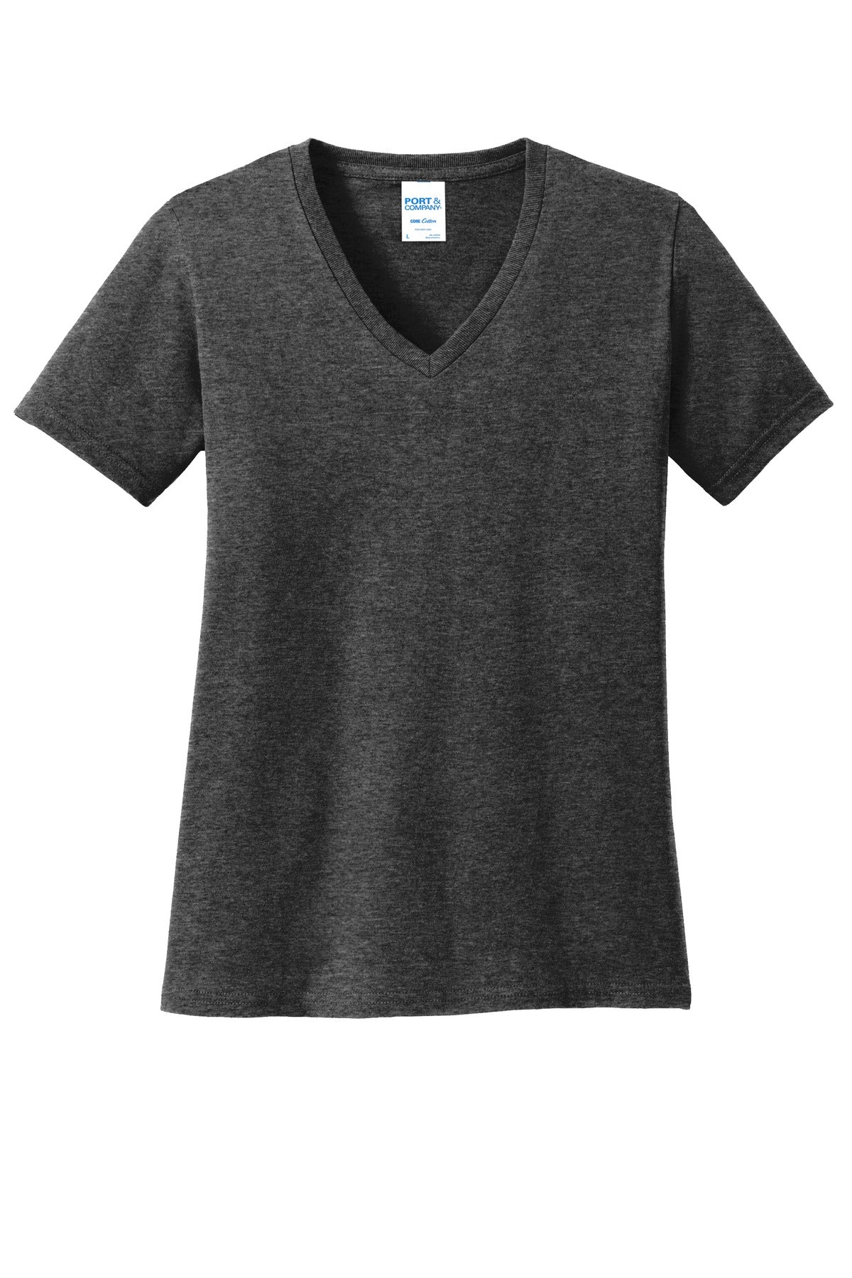Port & Co Women's Core Cotton V-Neck Tee. LPC54V (Choose Your Design)