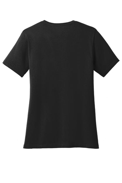 Port & Co Women's Core Cotton V-Neck Tee. LPC54V (Choose Your Design)