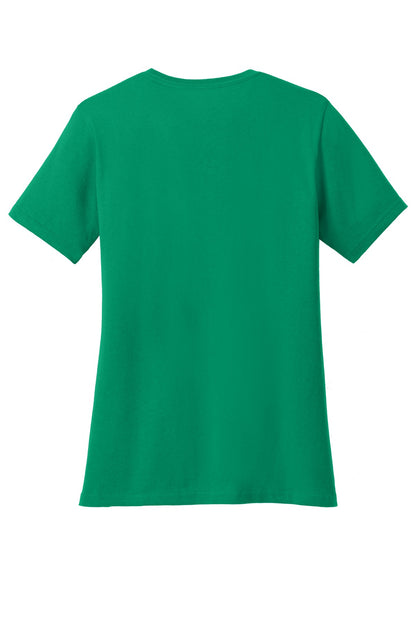 Port & Co Women's Core Cotton V-Neck Tee. LPC54V (Choose Your Design)