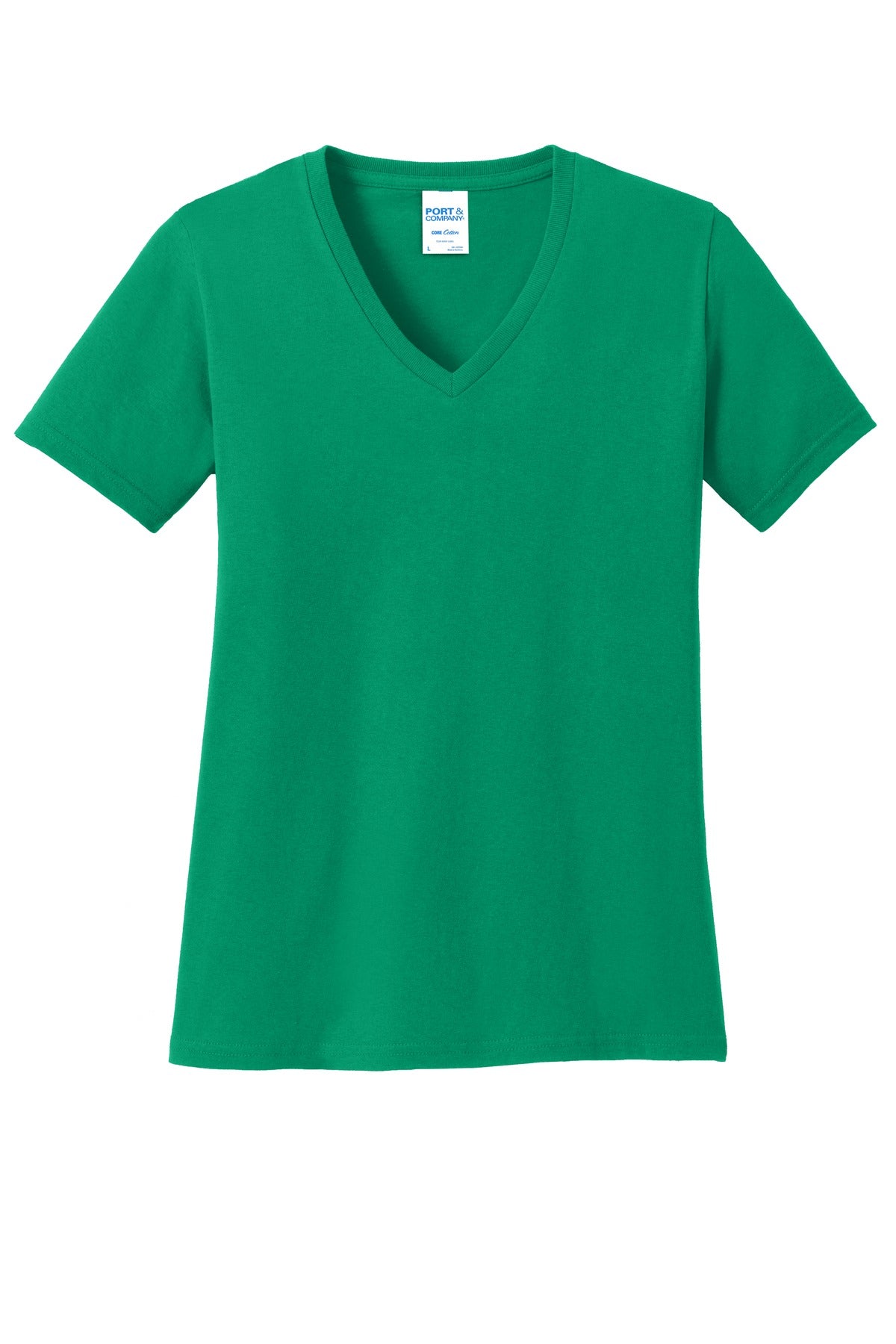 Port & Co Women's Core Cotton V-Neck Tee. LPC54V (Choose Your Design)