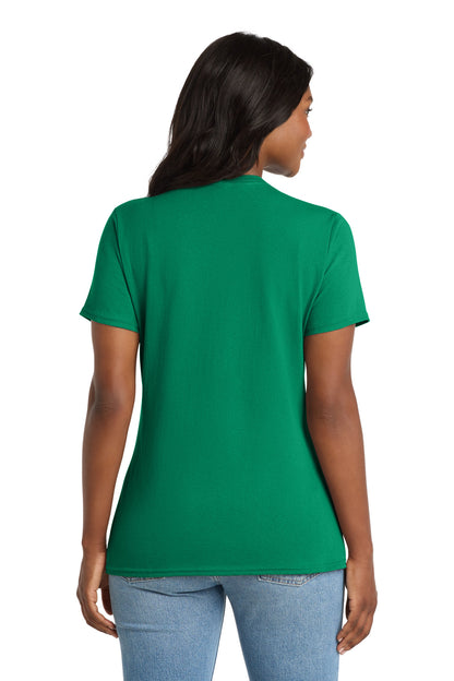 Port & Co Women's Core Cotton V-Neck Tee. LPC54V (Choose Your Design)