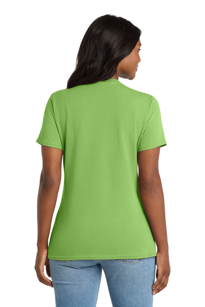 Port & Co Women's Core Cotton V-Neck Tee. LPC54V (Choose Your Design)