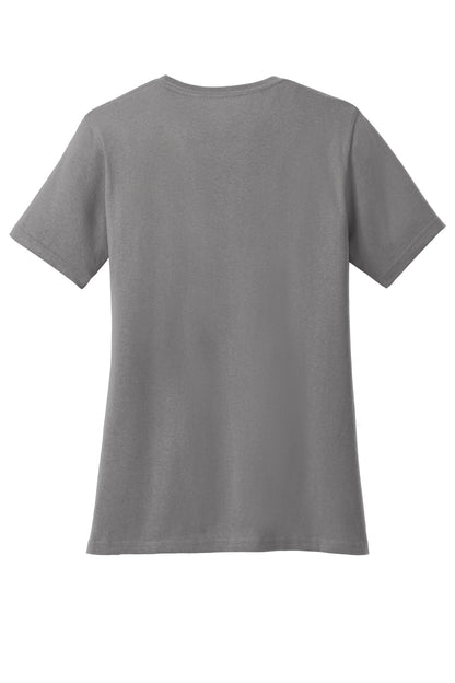 Port & Co Women's Core Cotton V-Neck Tee. LPC54V (Choose Your Design)