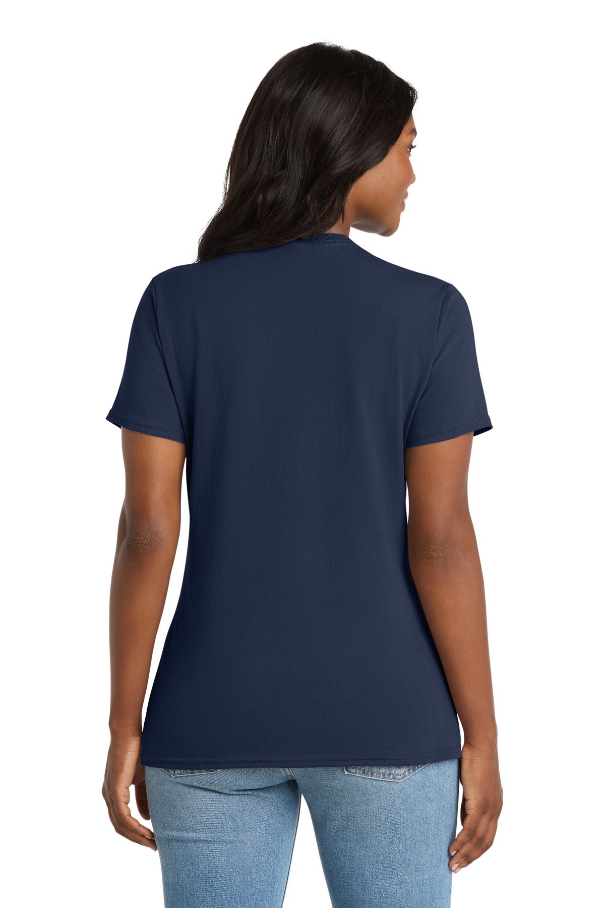 Port & Co Women's Core Cotton V-Neck Tee. LPC54V (Choose Your Design)