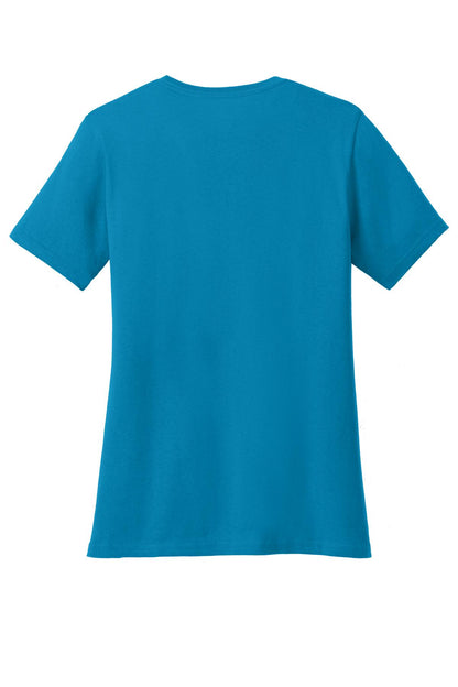 Port & Co Women's Core Cotton V-Neck Tee. LPC54V (Choose Your Design)