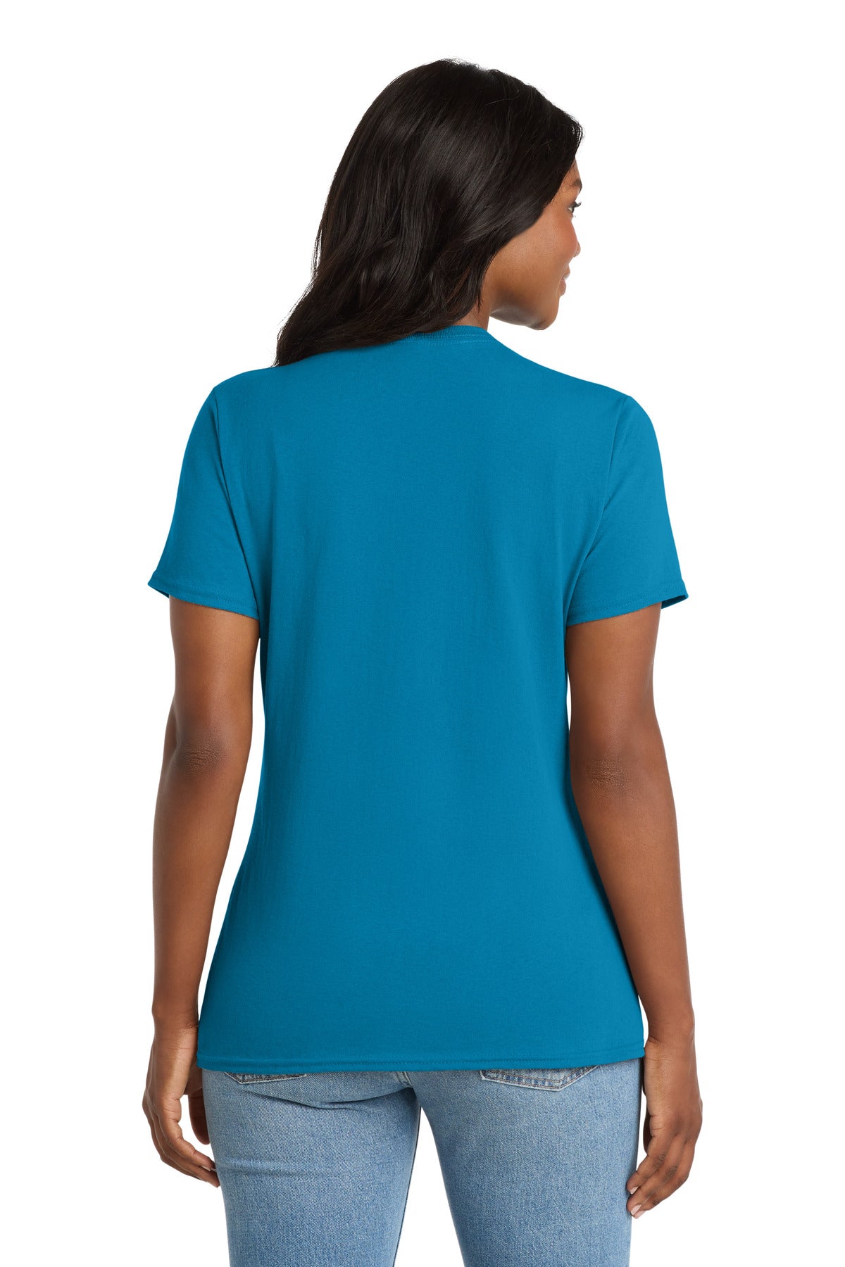 Port & Co Women's Core Cotton V-Neck Tee. LPC54V (Choose Your Design)