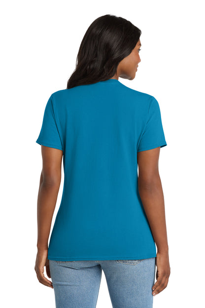 Port & Co Women's Core Cotton V-Neck Tee. LPC54V (Choose Your Design)