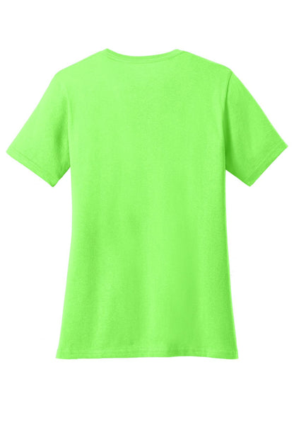 Port & Co Women's Core Cotton V-Neck Tee. LPC54V (Choose Your Design)