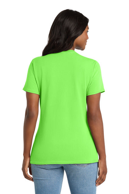 Port & Co Women's Core Cotton V-Neck Tee. LPC54V (Choose Your Design)
