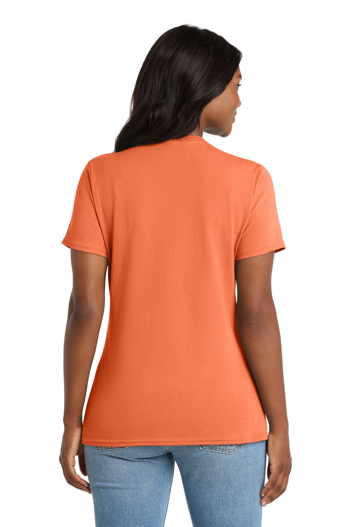 Port & Co Women's Core Cotton V-Neck Tee. LPC54V (Choose Your Design)