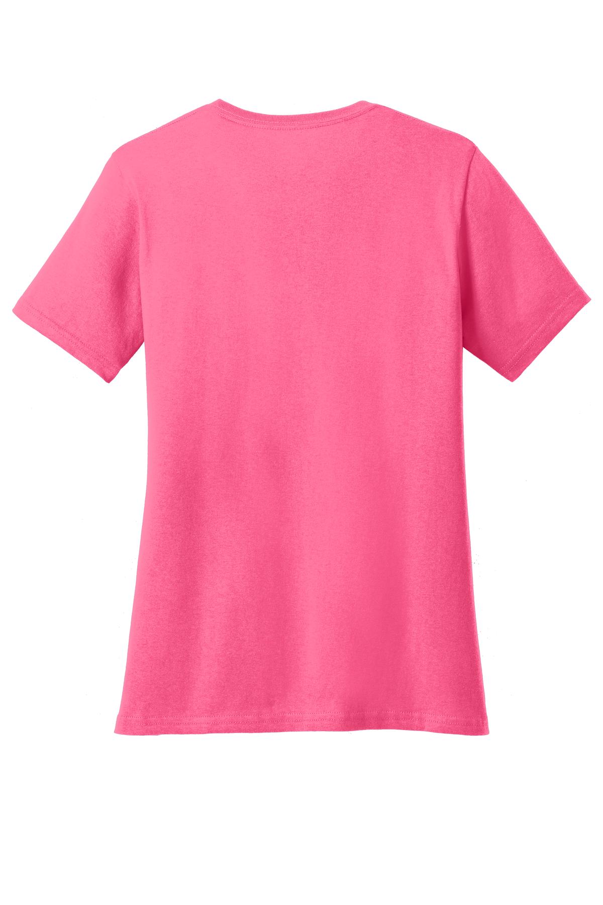 Port & Co Women's Core Cotton V-Neck Tee. LPC54V (Choose Your Design)