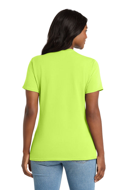 Port & Co Women's Core Cotton V-Neck Tee. LPC54V (Choose Your Design)