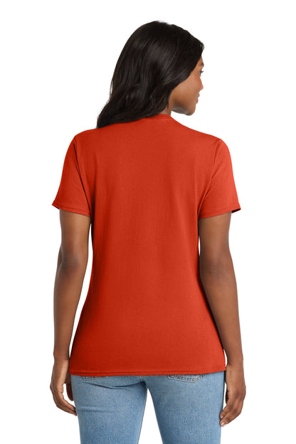 Port & Co Women's Core Cotton V-Neck Tee. LPC54V (Choose Your Design)