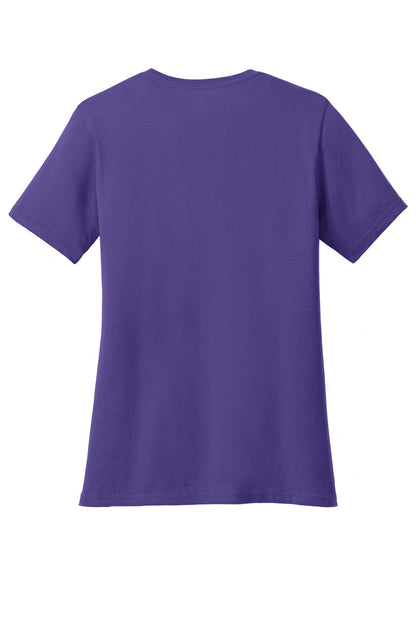 Port & Co Women's Core Cotton V-Neck Tee. LPC54V (Choose Your Design)