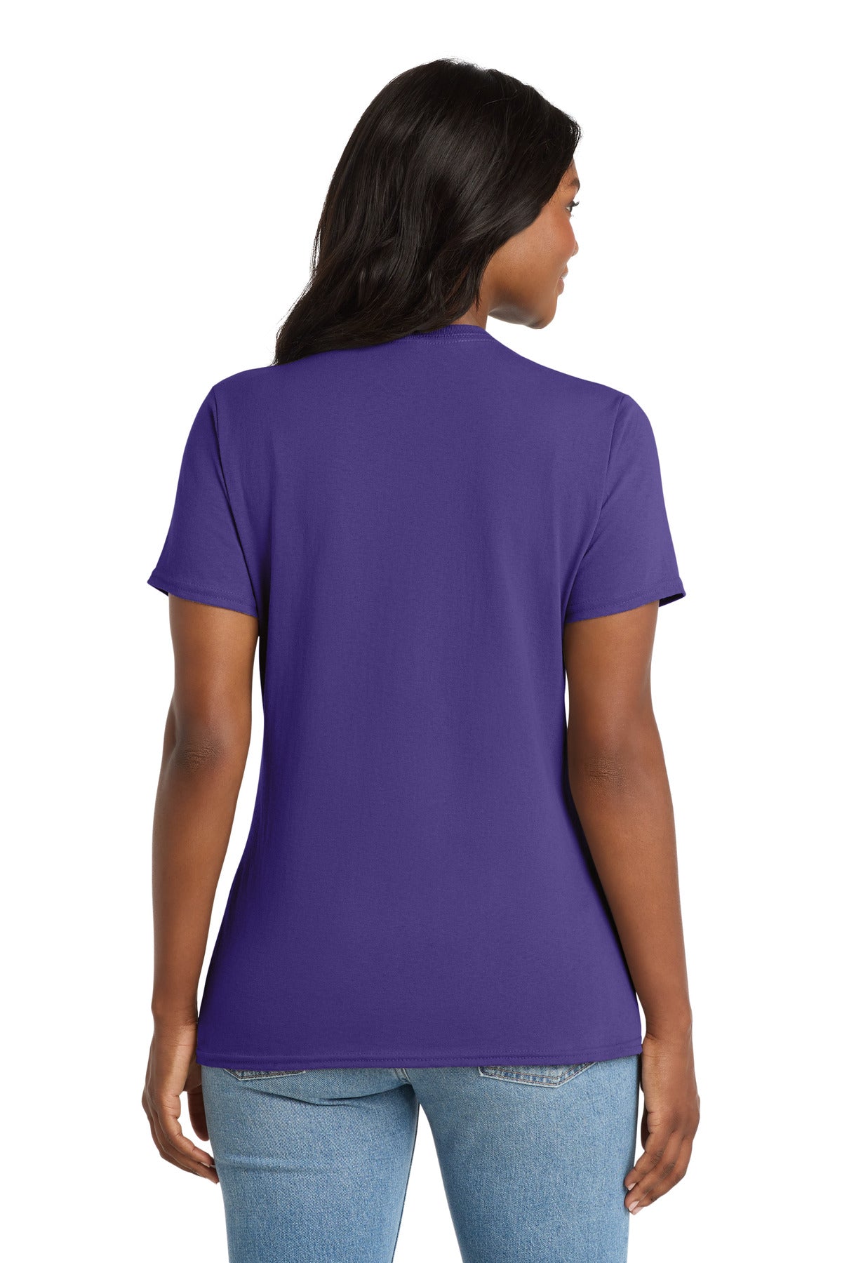 Port & Co Women's Core Cotton V-Neck Tee. LPC54V (Choose Your Design)