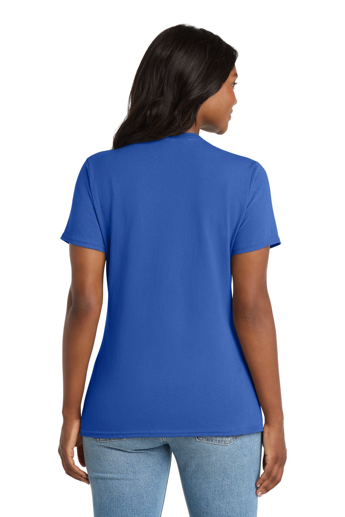 Port & Co Women's Core Cotton V-Neck Tee. LPC54V (Choose Your Design)