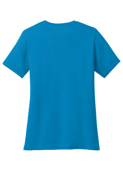 Port & Co Women's Core Cotton V-Neck Tee. LPC54V (Choose Your Design)