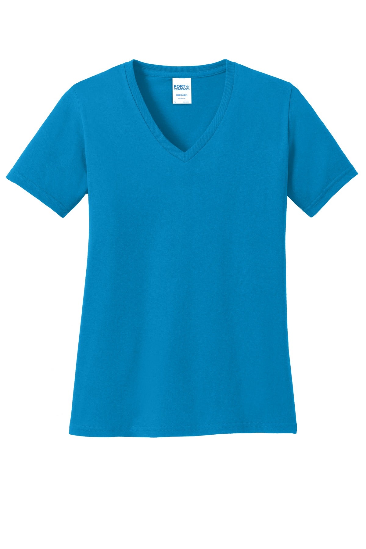 Port & Co Women's Core Cotton V-Neck Tee. LPC54V (Choose Your Design)