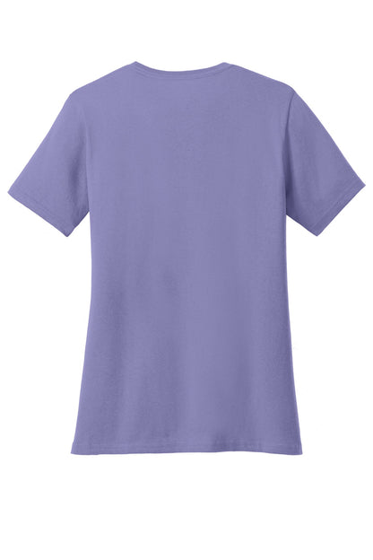 Port & Co Women's Core Cotton V-Neck Tee. LPC54V (Choose Your Design)